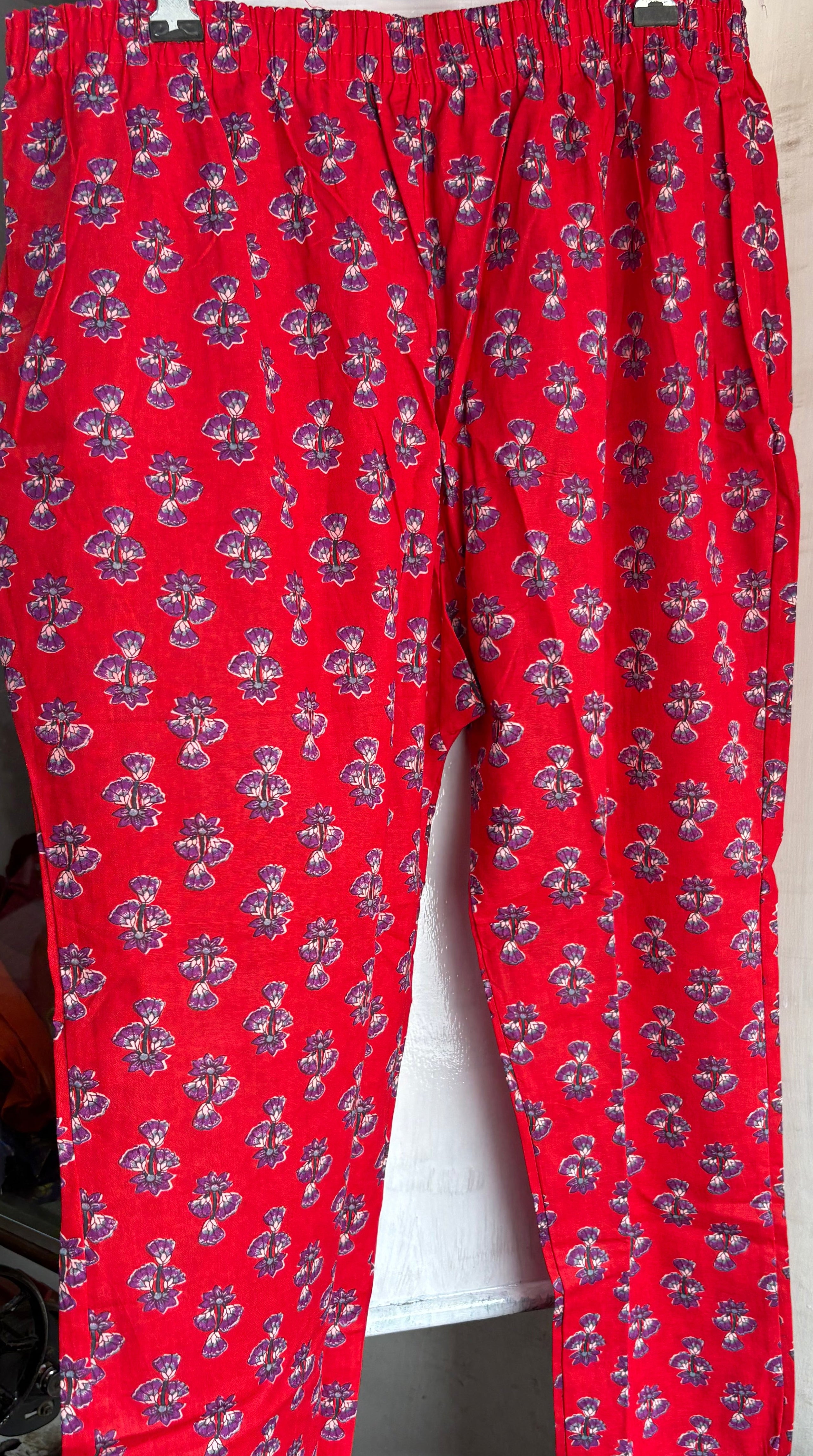 Ruby Blossom Cotton Suit Set (freesize)