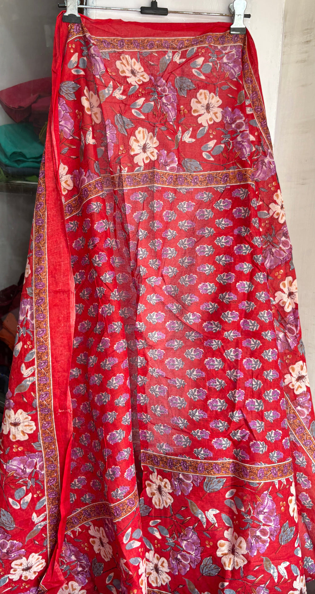Ruby Blossom Cotton Suit Set (freesize)
