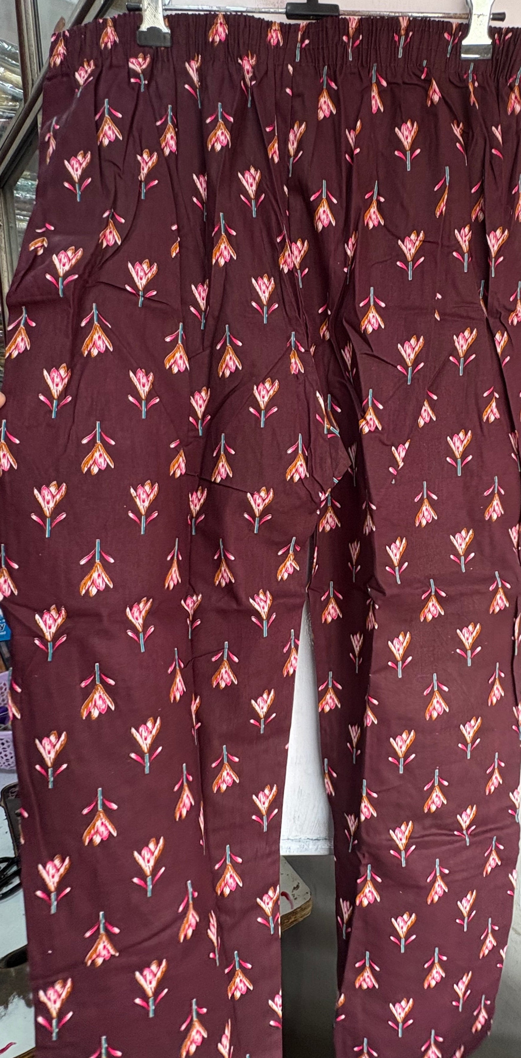 Royal Wine Floral Suit Set (freesize)