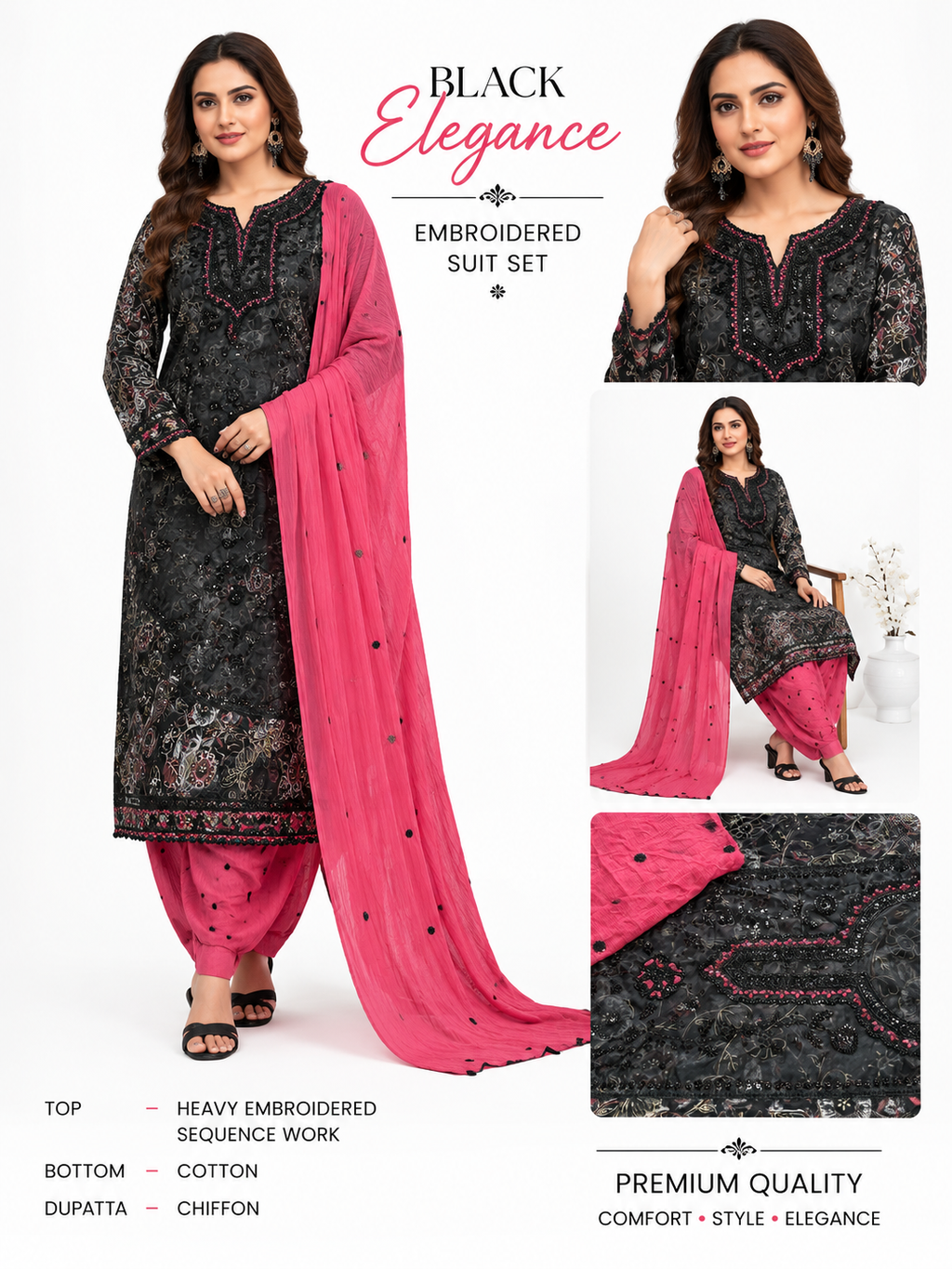 Zari Embroidered Pakistani Suit