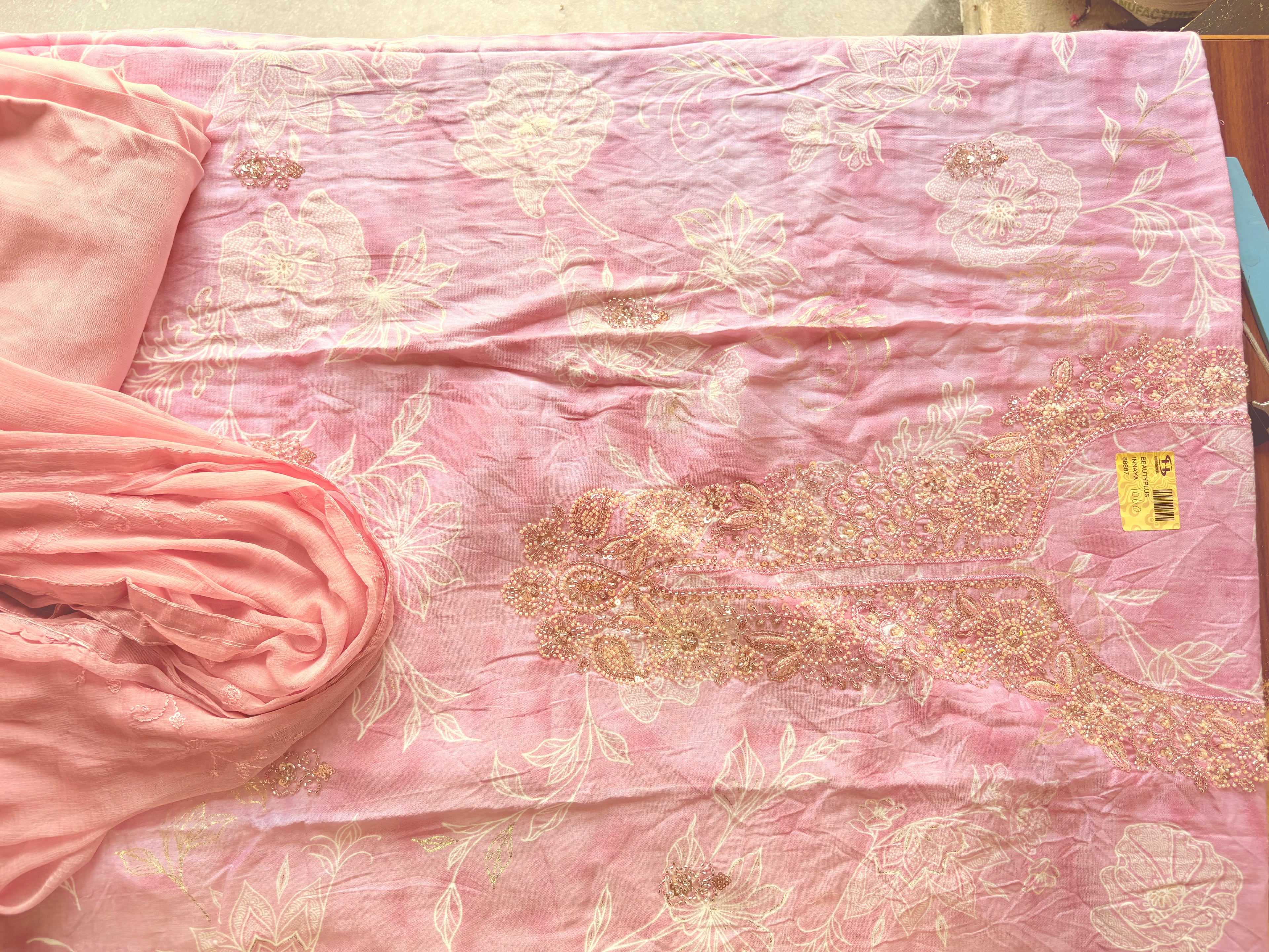 Zari work 100% cotton